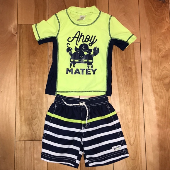Carter's Other - Carters swim trunks and rash guard